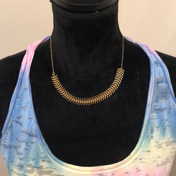 Free People Jewelry - Adjustable gold plated fishbone necklace